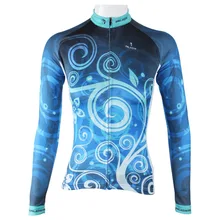 Новая мечта Арабески Для женщин полиэстер с длинным рукавом Велоспорт одежда Дышащие Ciclismo Ropa синий велосипед Костюмы Размеры XS до 6XL