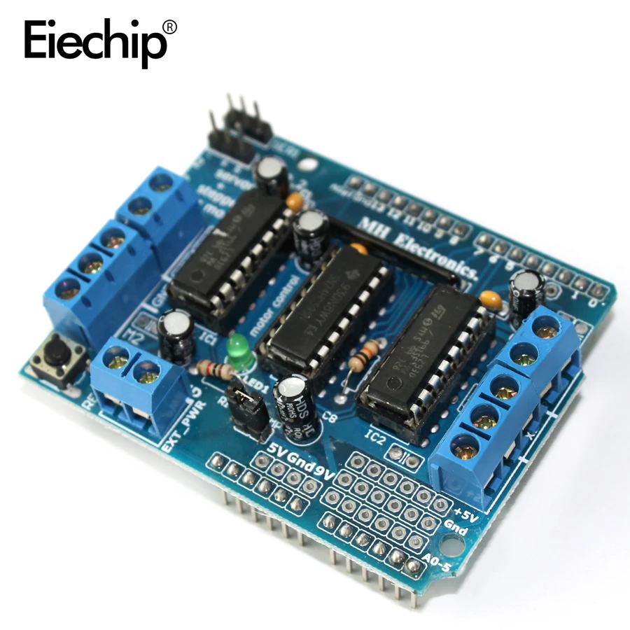 Driver Shield Motore Passo-Passo per Arduino Duemilanove Mega Uno R3 AVR ATMEL ANGEEK L293D Driver Shield Motore Passo-Passo per Arduino Duemilanove Mega Uno R3 AVR ATMEL ANGEEK L293D