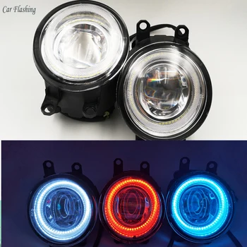 

Car Flashing 2 Pcs LED Angel Eyes Fog Light Lamp DRL Daytime Running Light Daylight 2 Functions DRL For Toyota CALYA 2015-2017