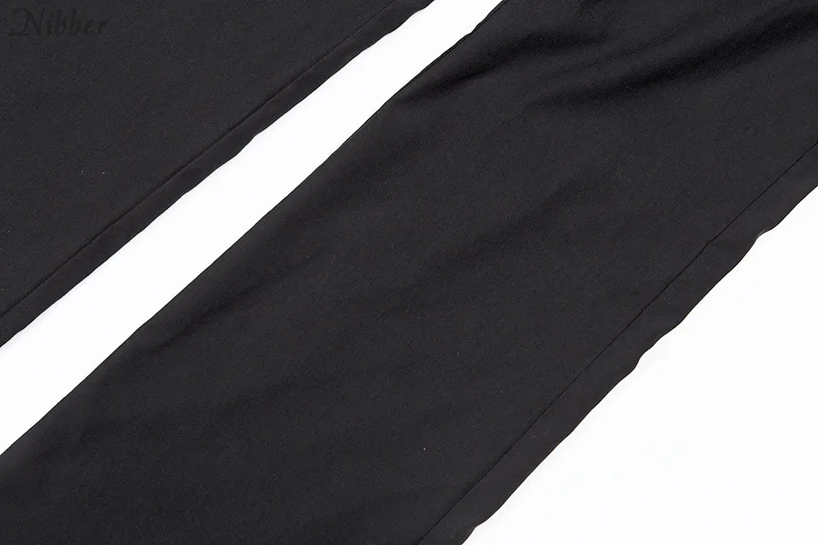 Nibber женские черные сексуальные штаны с вырезами, обтягивающие спортивные штаны для фитнеса, расклешенные Открытые брюки, уличные брюки-Капри