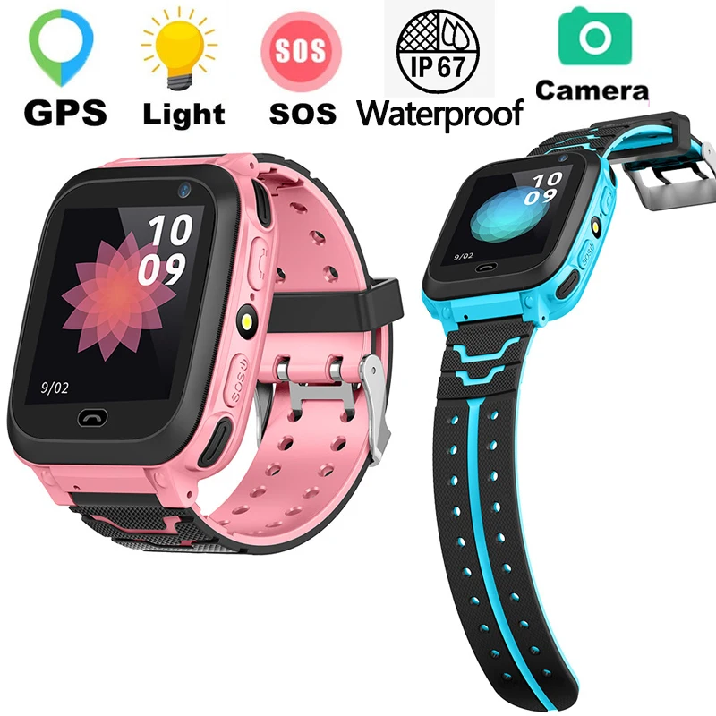 

IP67 Waterproof SIM GPS Smart Watch With Camera Camera Anti-lost Baby Watch SOS Call Location Device Tracker for Kid Safe Gifts