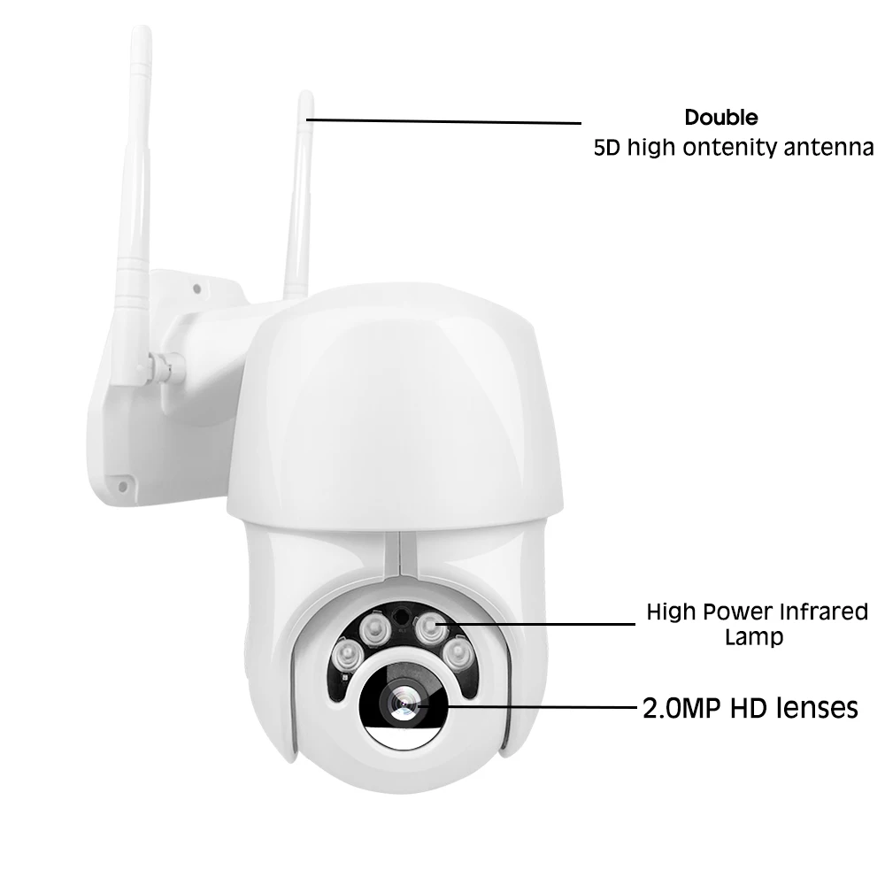 Новинка 1080P PTZ IP камера FHD Wifi сетевая уличная Водонепроницаемая скоростная купольная двухсторонняя аудио беспроводная ИК камера видеонаблюдения для дома