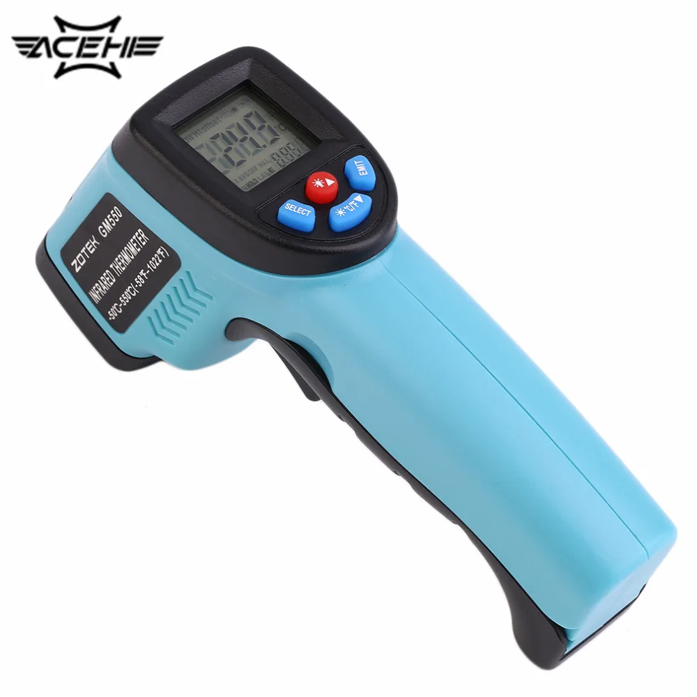 2017 מסך LCD תעשייתי דיגיטלי מדחום אינפרא אדום GM550 מכשיר מדידת טמפרטורה ללא מגע כלי אבחון