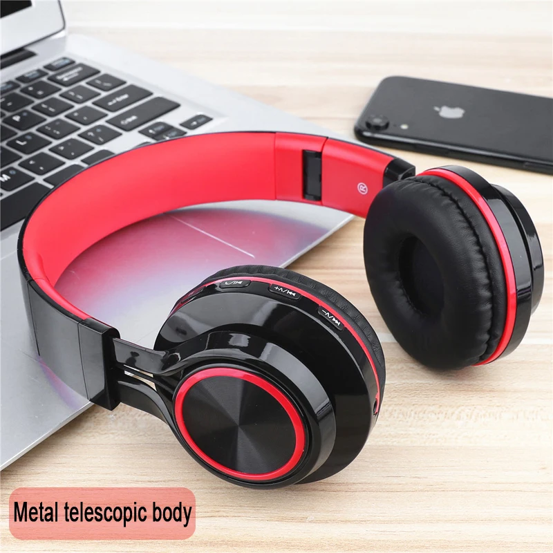 Wireless+wired Bluetooth earphone TF MP3 FM Three-in-one function New Compatible with all device Bluetooth gaming Earphones