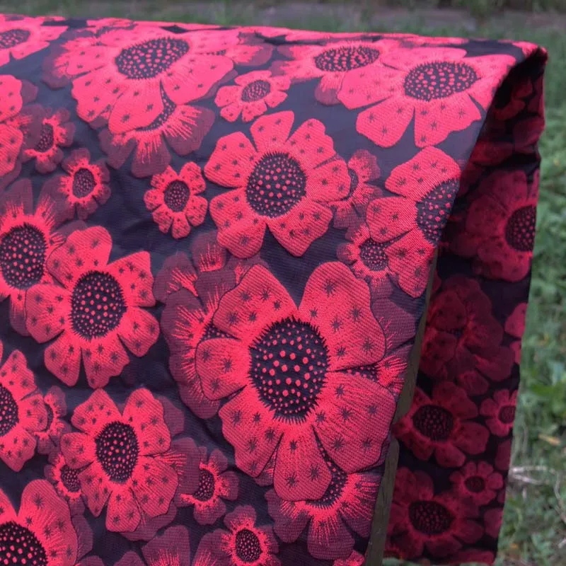 

1Yard 3D Floral Jacquard Brocade Fabric for Dress,Tissue Coat Cloth,Sewing Patch Diy Material Tecido