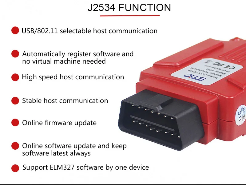 SVCI J2534 OBD2 диагностический инструмент для Fo-rd и Mazda поддержка ELM327 Программное обеспечение и онлайн-модуль программирование и замена VCM2 сканер
