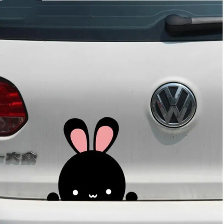 Aliauto car styling Funny Rabbit cute car sticker Decal
