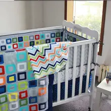 Ups бесплатный Комплект постельного белья детская кровать для малыша комплект кроватки бампер одеяло защитный бортик кровать юбка в комплекте