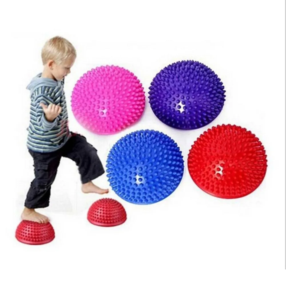 Inflatable Half Yoga Ball Exercise Fitness Equipment Balance Training Board Point Massage Ball Board for Children Dropshipping