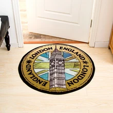 Модный красивый Лондон век часы Паттер круглый ковер нескользящий дышащий водонепроницаемый коврик дверной проем гостиная спальня коврик