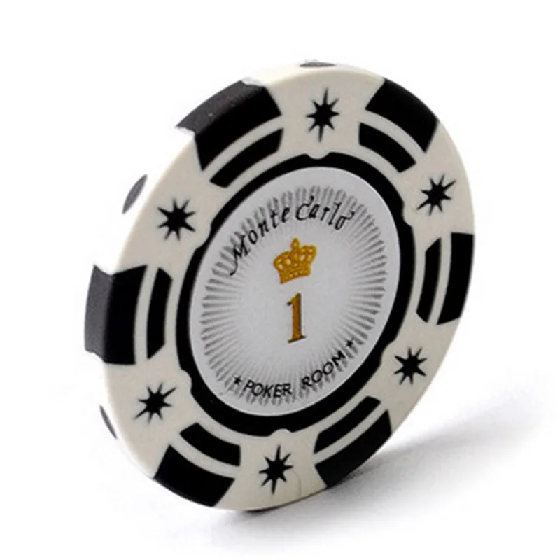 10 PCS/LOT Star Poker Chips 14g Clay/Iron/ABS Crown Casino Chips Good