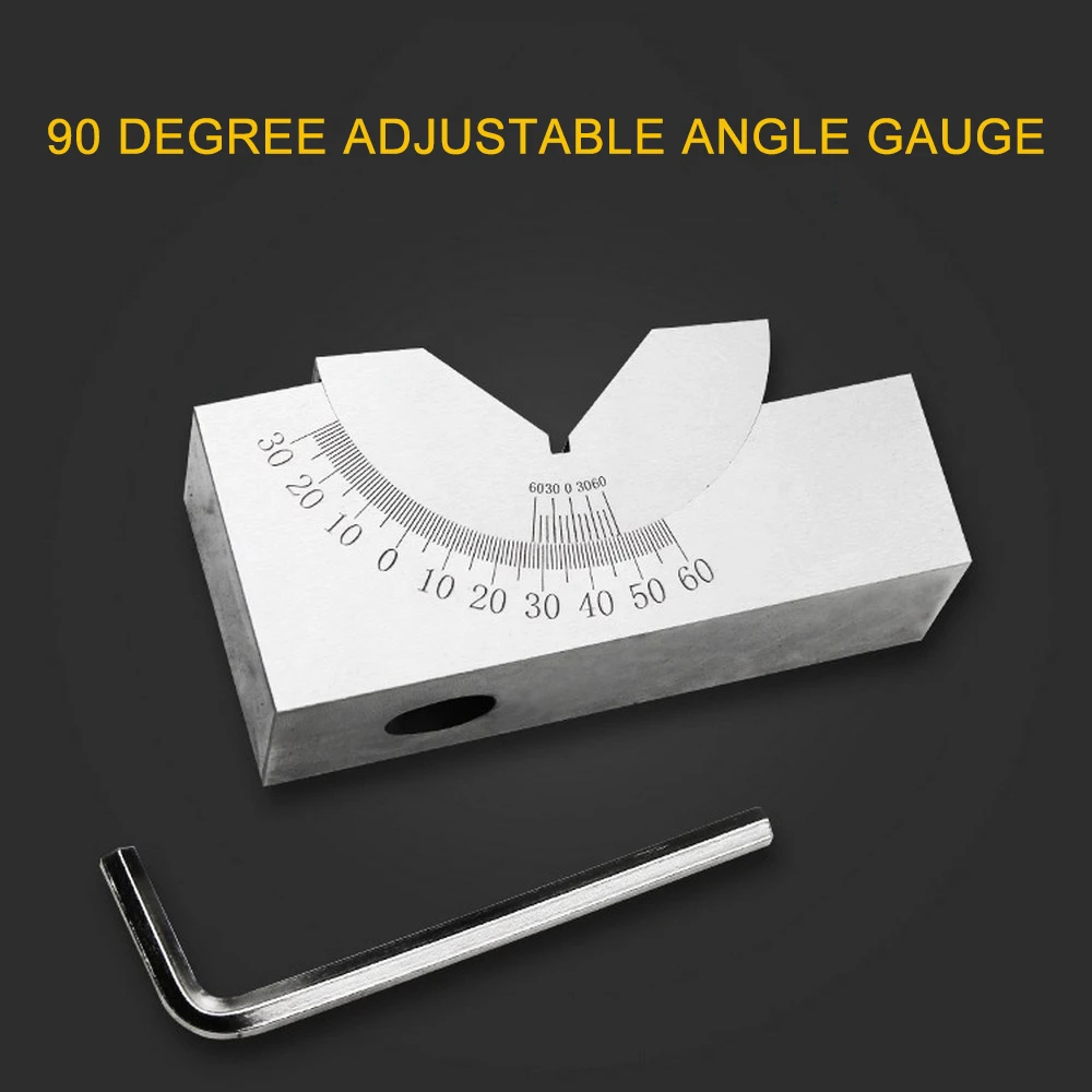 

Micro Precision Gauge Milling Setup Adjustable Angle V Blocks 0~60 Degree with Wrench Measuring Tools for Carpenter AP25