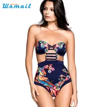 Премиум цельные купальники сексуальные женские цельные бикини Монокини пуш-ап мягкий бюстгальтер Купальники подарки