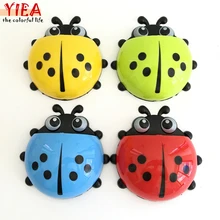 Lovely Ladybug Toothbrush Wall Suction Bathroom Sets Cartoon Sucker Toothbrush Holder / Suction Hooks