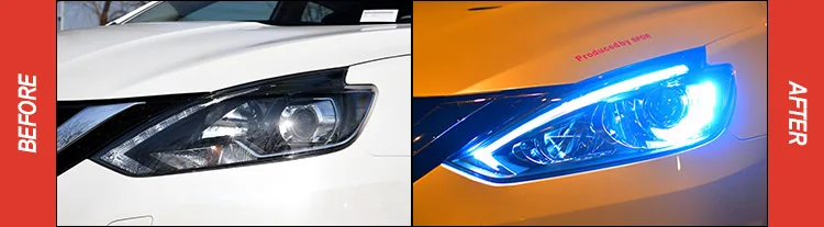 AKD тюнинг автомобильные фары для Nissan Sentra Sylphy 2016-2018 светодиодные фары DRL ходовые огни биксеноновые фары противотуманные глаза ангела