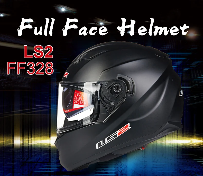 Настоящий шлем LS2 ff328 с двумя линзами, мотоциклетный шлем с полным лицом, мотоциклетный шлем с внутренним солнцезащитным козырьком, шлем King of Warcraft