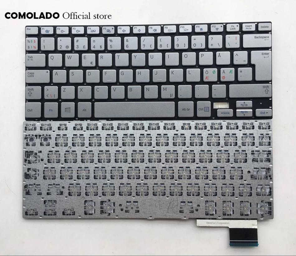 ND Nordic keyboard For Samsung 730U3E NP730U3E 740U3E NP740U3E silver laptop keyboard ND layout