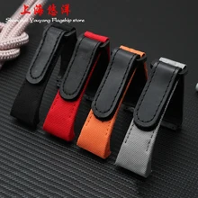 27 мм нейлоновая сшитая ткань из натуральной кожи ремешок для часов для Рихарда 7750 аксессуар мужские часы MILLE браслет наручные спортивные