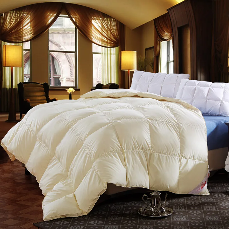 

Luxury Grade A 500FP Natural 90% DUCK DOWN COMFORTER Twin Queen King Size Quilt Hypo Allergenic Bedroom Pink White Beige Color