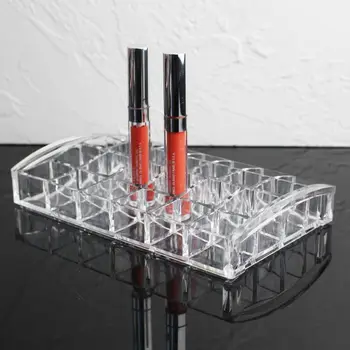 

Clear Makeup Organizer Lipstick Storage Box Lip Gross Display Shelf Cosmetic Storage Case Nail Polish Rack Lipstick Organizer