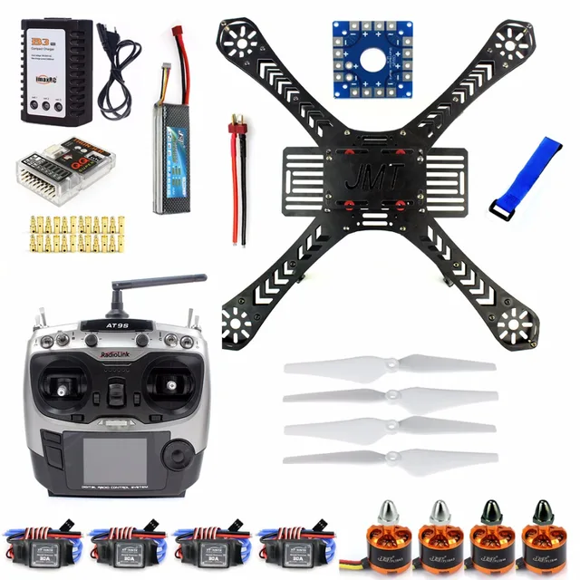 $152.61  DIY RC Drone Quadrocopter Full Set X4M380L Frame Kit QQ Super AT9S Transmitter RX F14893-J