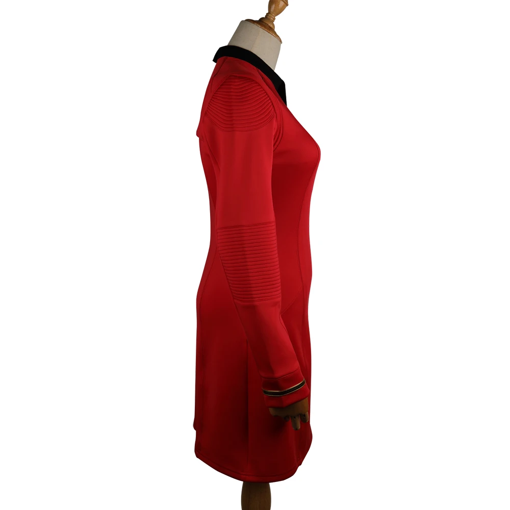 New Star Trek Discovery Season 2 Starfleet Commander Female Uniform Dress Badge Costumes Woman Adult Cosplay Costume (6)
