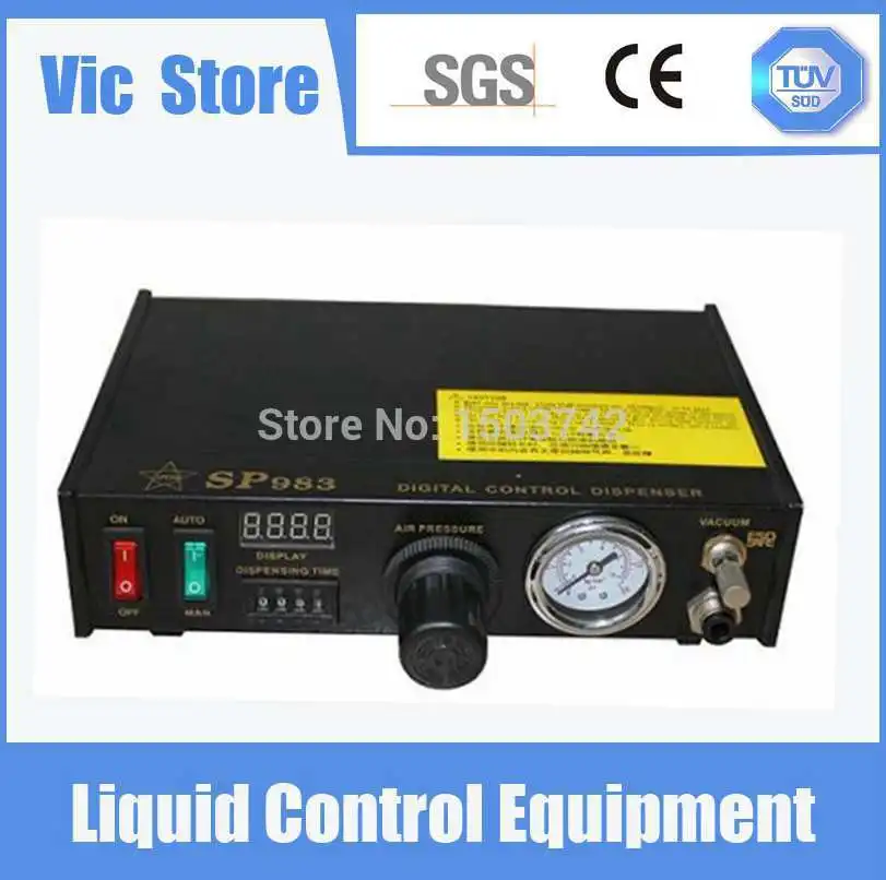 

Free Shipping 220V Auto Glue Dispenser Solder Paste Liquid Controller Dropper SP983 Dispensing Machine