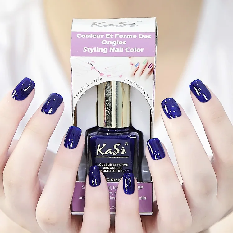 Kasi nail polish oil 15ml eco friendly color elegant navy blue 77