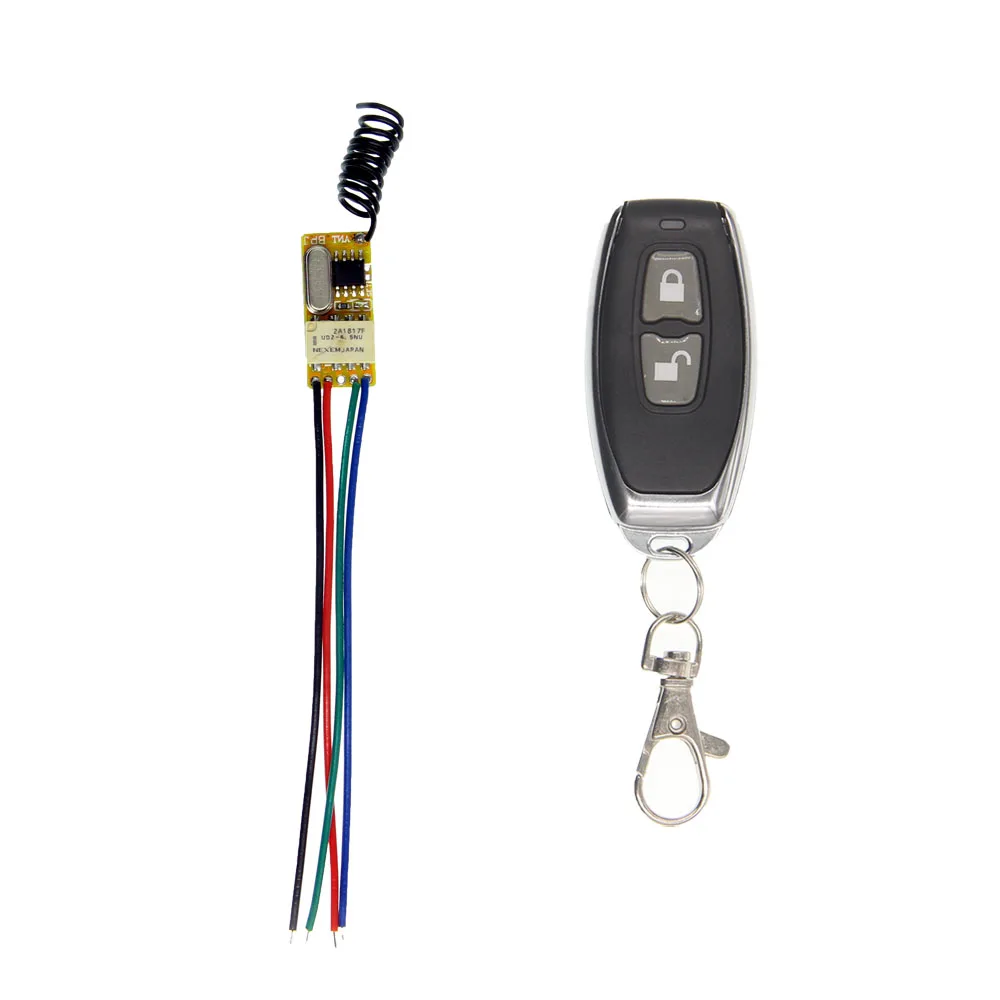 

DC 3V 3.7V 5V 6V 7V 9V 12V Mini Relay Wireless Switch Remote Control Light Strips Controller Micro Receiver Transmitter System