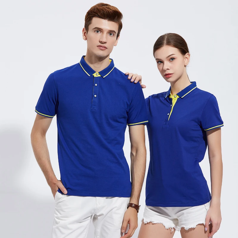  New Brand Men/Ms Polo Shirts Mens summer Cotton business Short Sleeve Polos Shirt Casual Solid Colo