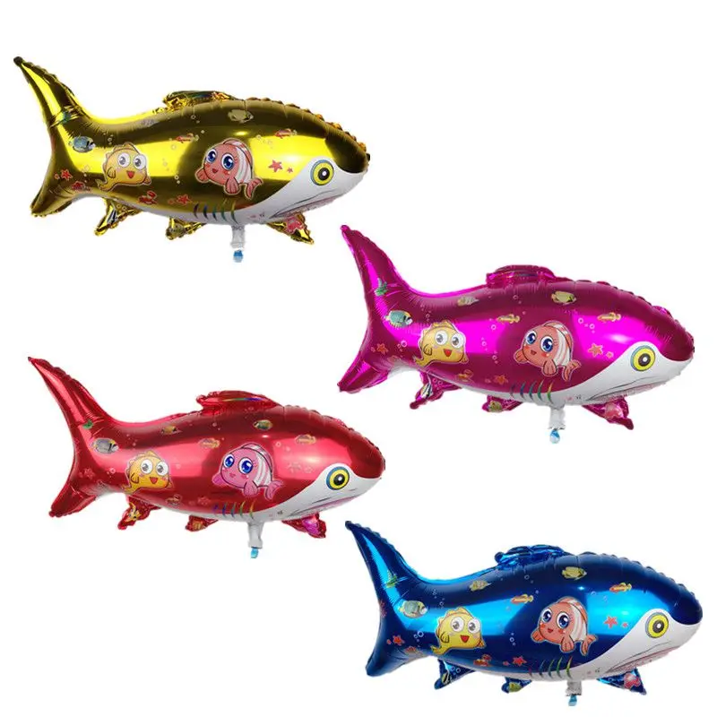

//Large Shark foil balloons Baby Lovely toys cartoon sea animal helium foil globos Happy birthday decorations kids gifts balloon