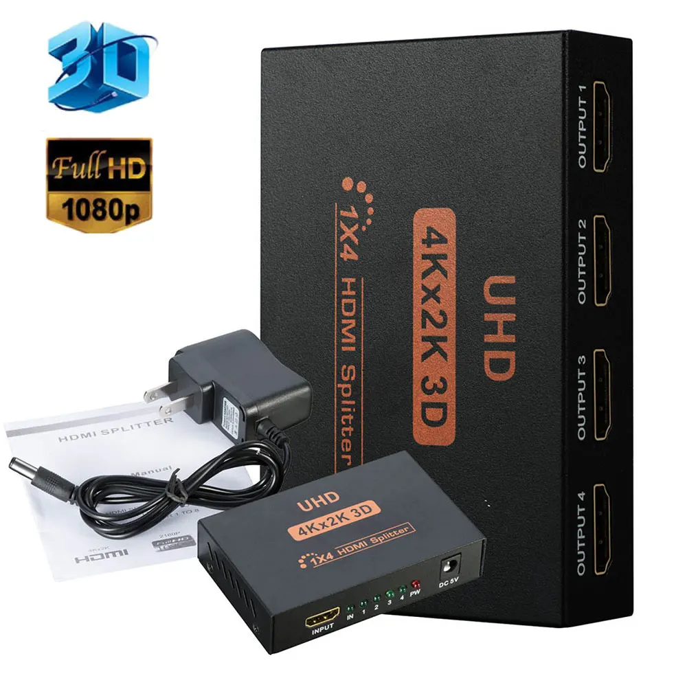Ultra-HD-4K-HDMI-Splitter-1X4-Port-3D-1080P-4K2K-Video-HDMI-Switch-Switcher-HDMI-1-Input-4-Output-HUB-Repeater-For-HDTV-DVD-PS3-(1)
