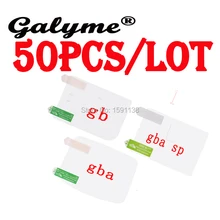 50 шт./лот пластиковый протектор пленка 4 модели выбрать экран объектив игровая консоль для gbagbcgba SP GBO DMG мальчик цвет заранее карман