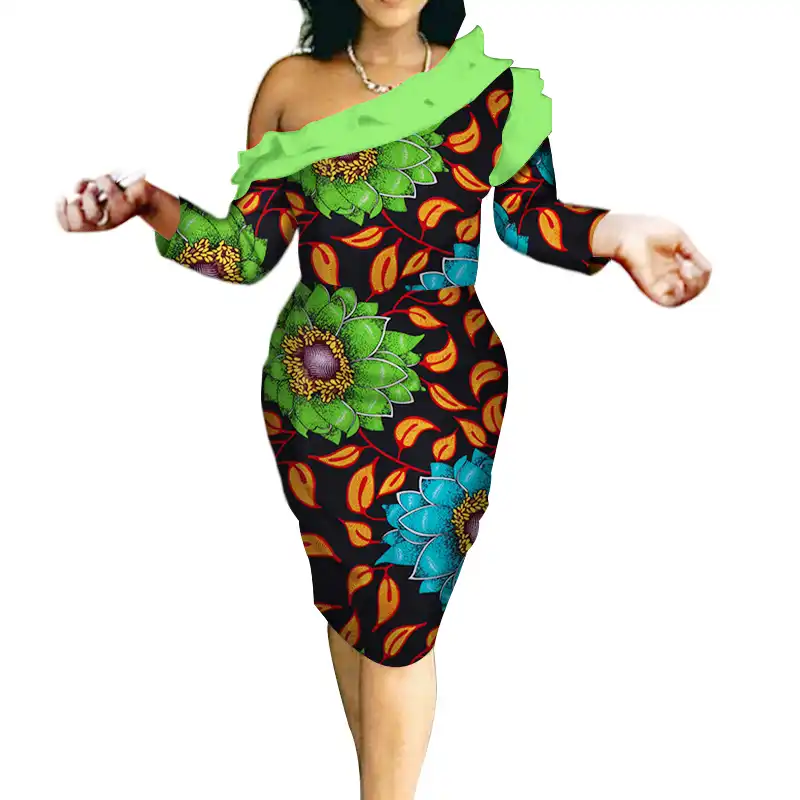 african print dresses 2018 plus size