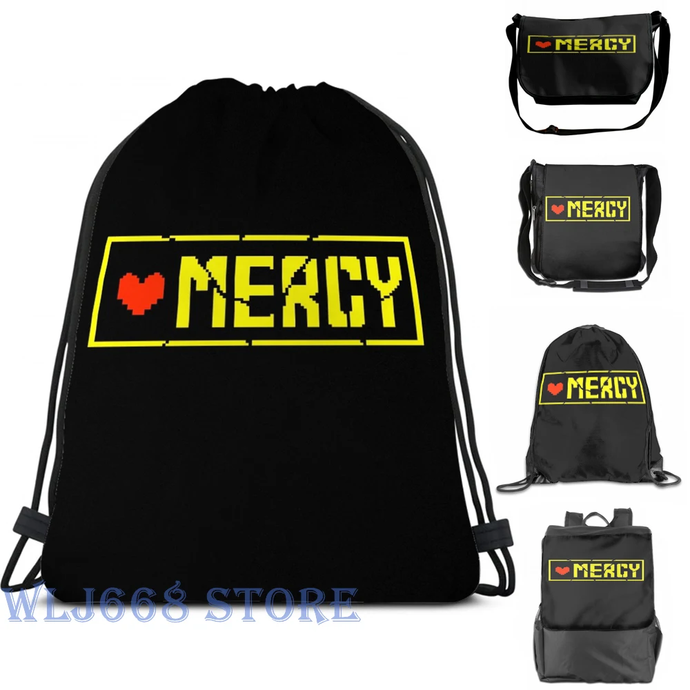 

Funny graphic print shoulder Bags women Undertale Mercy Single shoulder backpack travel for men Gym Bag