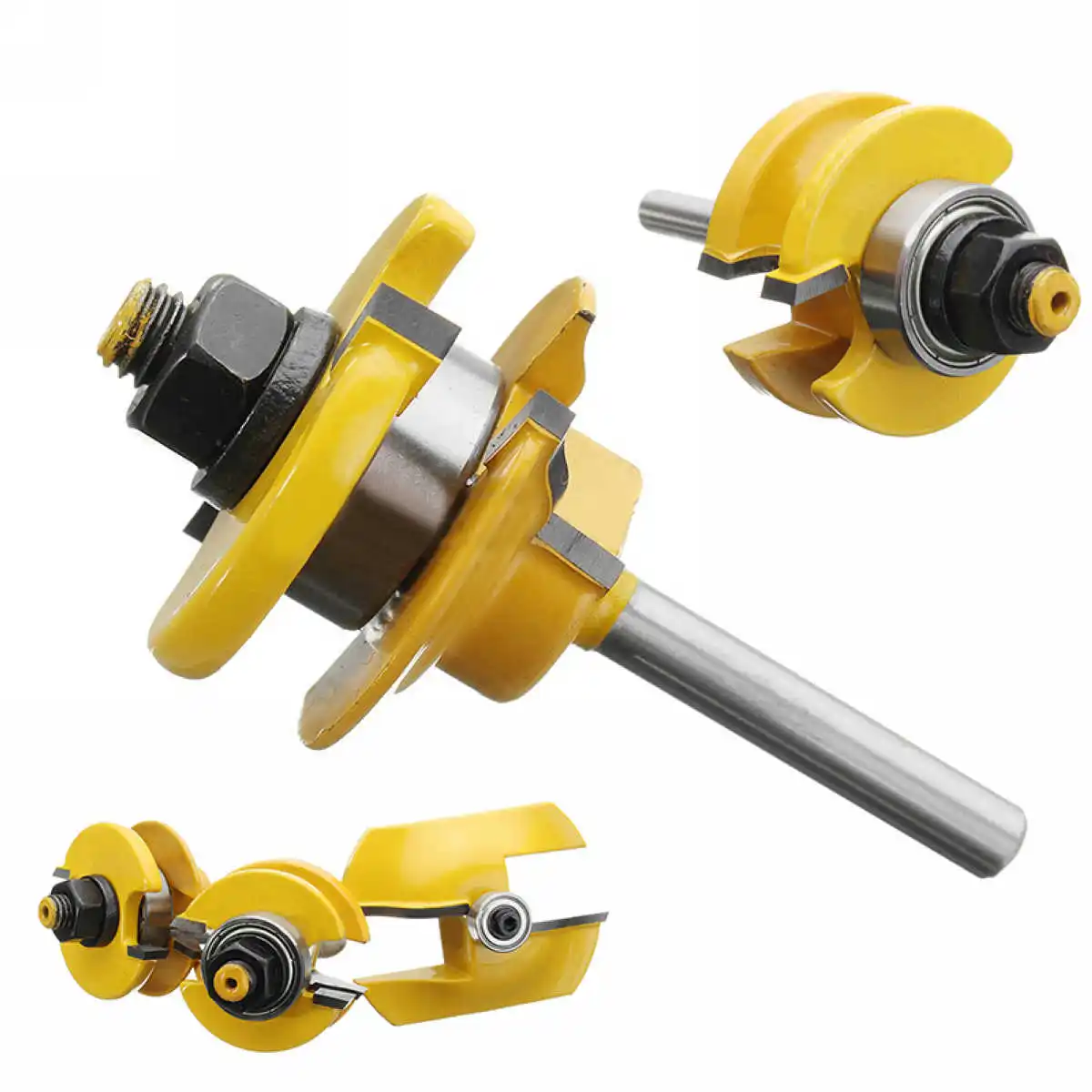 NEW 1 / 4Inch Shank Yellow T Slot Lock Hole Router Bit Woodworking Steel Engraving Milling Cutter DIY Tool