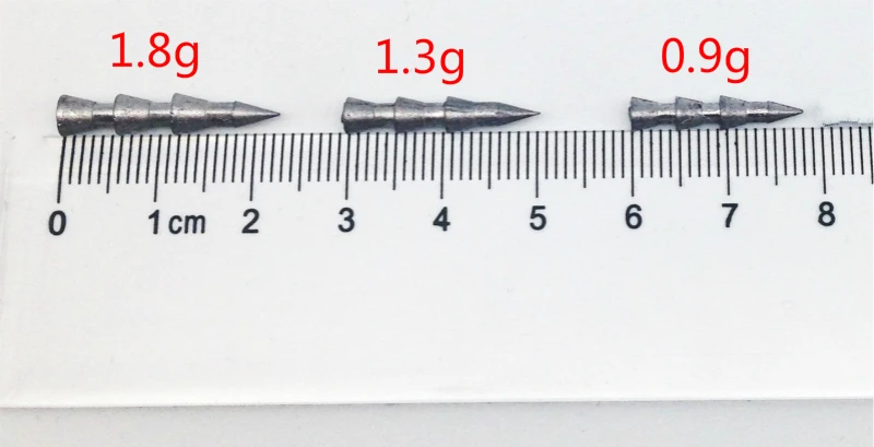 0,9 г 1,3 г 1,8 г вставные Вес рыболовные принадлежности 10 шт./партия снасти для ловли карпа Wacky Senko червячный свинец тонкий гвоздь с конической шляпкой для рыбалки