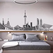 60*160 см, виниловые наклейки на стену с изображением городской жизни, спальни, гостиной, украшения, плакат, съемные обои