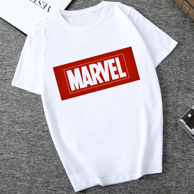 

Showtly New Brand Marvel Studios White T Shirt Women Tops Tees Spider-Man Short Sleeves CasualTshirt Marvel T Shirts