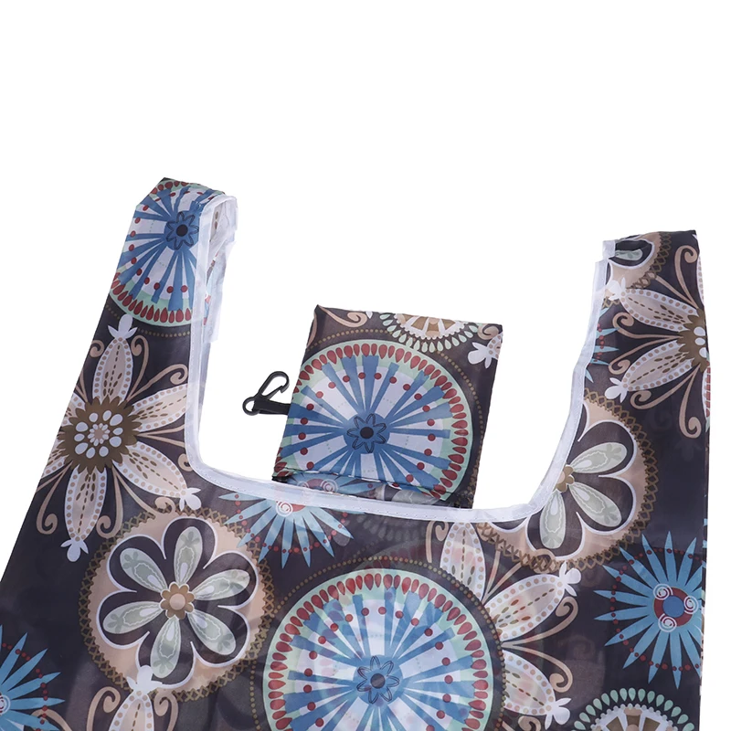 1 шт., женская складная эко сумка для покупок, прочный портативный многоразовые для бакалейный продуктов, сумка для хранения, переработанная косметичка
