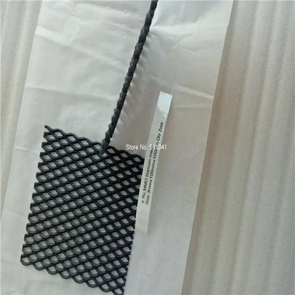 

titanium anode mesh with iridium and ruthenium Coating 1.8*45mm*90mm with connection 5.0*50mm ,free shipping