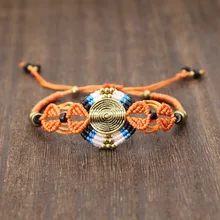 Diy безупречное Плетение ручной работы веревки браслеты для мужчин и женщин любителей круговой геометрический lucky народный обычай