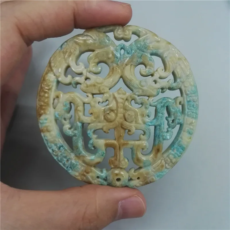 Подвески модная Азия старинная скульптура резьба художественный узор желтый