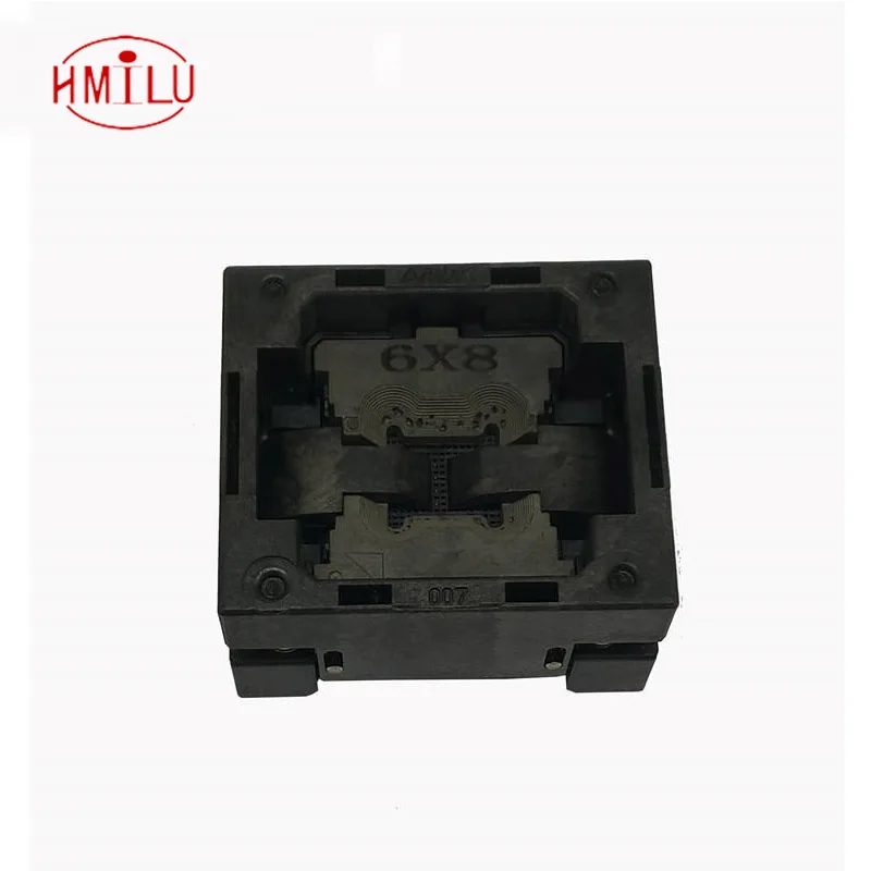 

BGA24-1.0 OPEN TOP Burn in socket pin pitch 1.0mm IC size 6*8mm Pin Grid 5*5mm 4*6mm BGA24 VFBGA24 burn in socket
