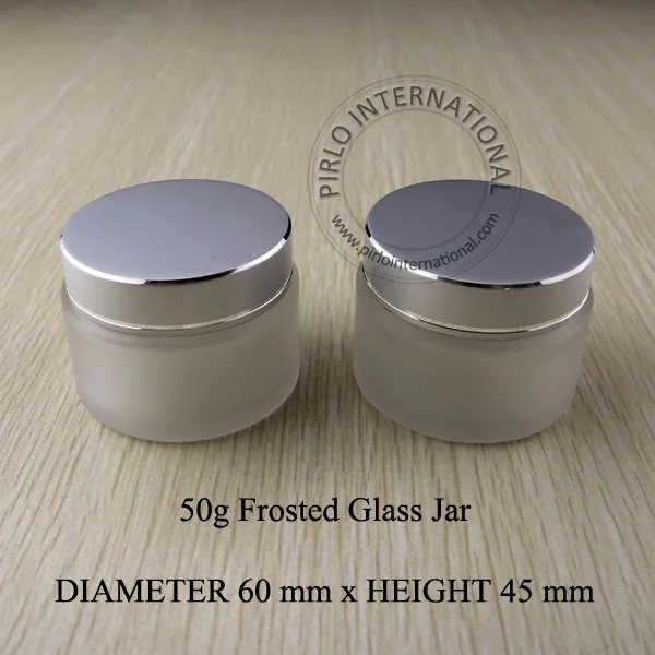 50g Frosted Glass Jar Empty Cream Jars Cosmetic Packaging Containers