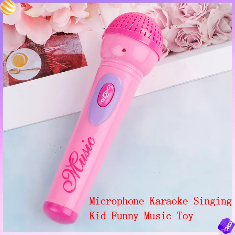 

Children Emulated Music Toys Funny Wireless Microphone Model Music Karaoke Toy Drop Shipping Pink Color