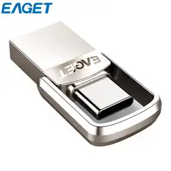 EAGET CU20 USB3.0 Тип-C USB флешки OTG Тип C 16 ГБ 32 ГБ 64 ГБ металл USB Flash диск двойной разъем Mini USB Memory Stick