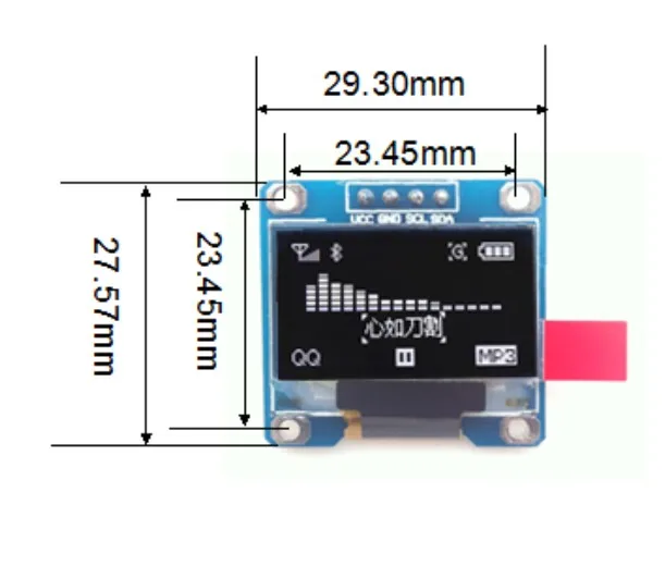 

0.96 inch OLED LCD display module blue 51/12864 / stm32 / routines