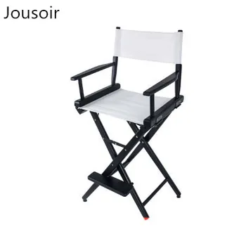 

Solid wood canvas director chair folded high - legged leisure seat portable indoor outdoor advertising stool cd50