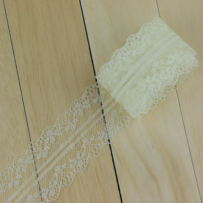 10 Yard/lot 40MM Width Bilateral cream ivory lace decoration pleated